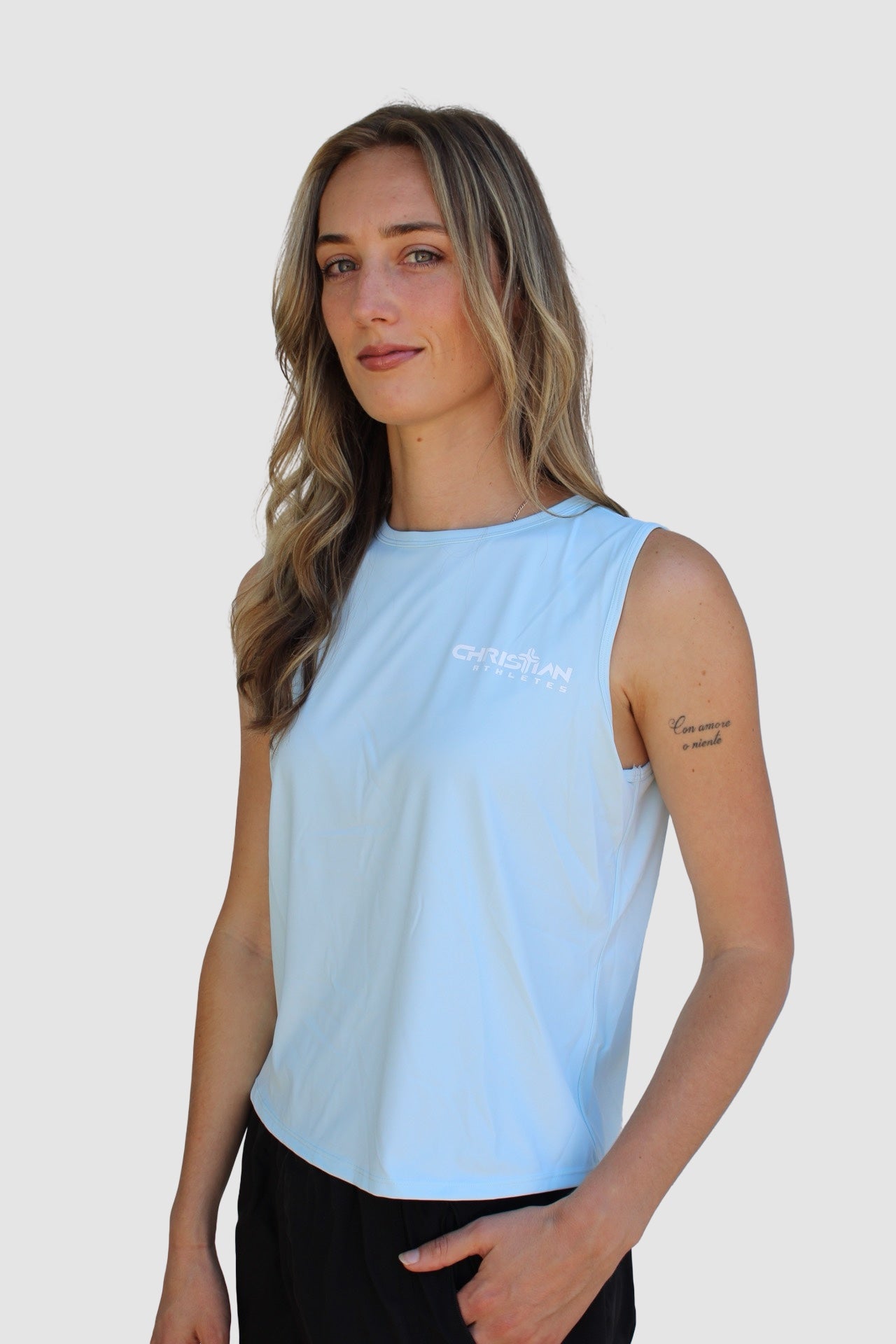 Collection of Women’s Performance Tank “Sky Blue” in a gallery layout