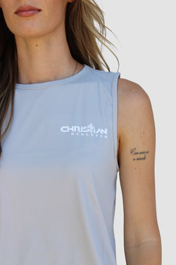 Collection of Women’s Performance Tank “Gray” in a gallery layout