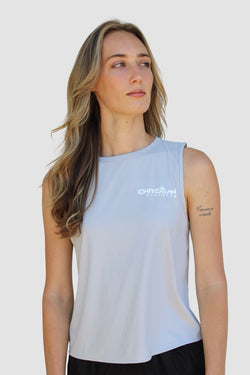 Collection of Women’s Performance Tank “Gray” in a gallery layout