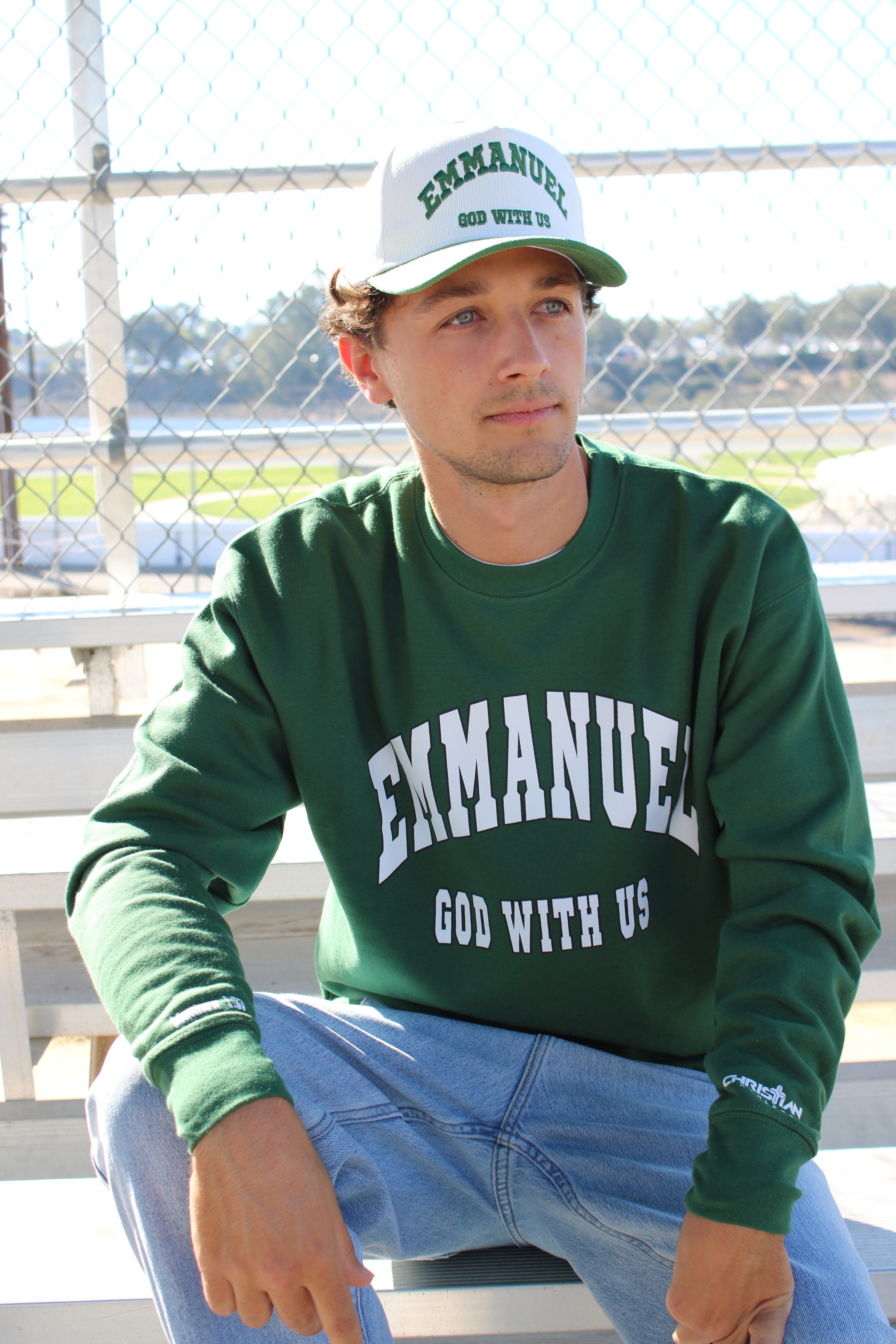 Emmanuel God With Us Crewneck ‘Forest Green’