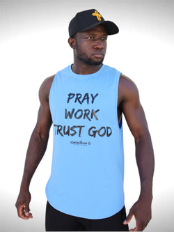 Collection of ‘Pray, Work, Trust God’ Tank Top in a gallery layout