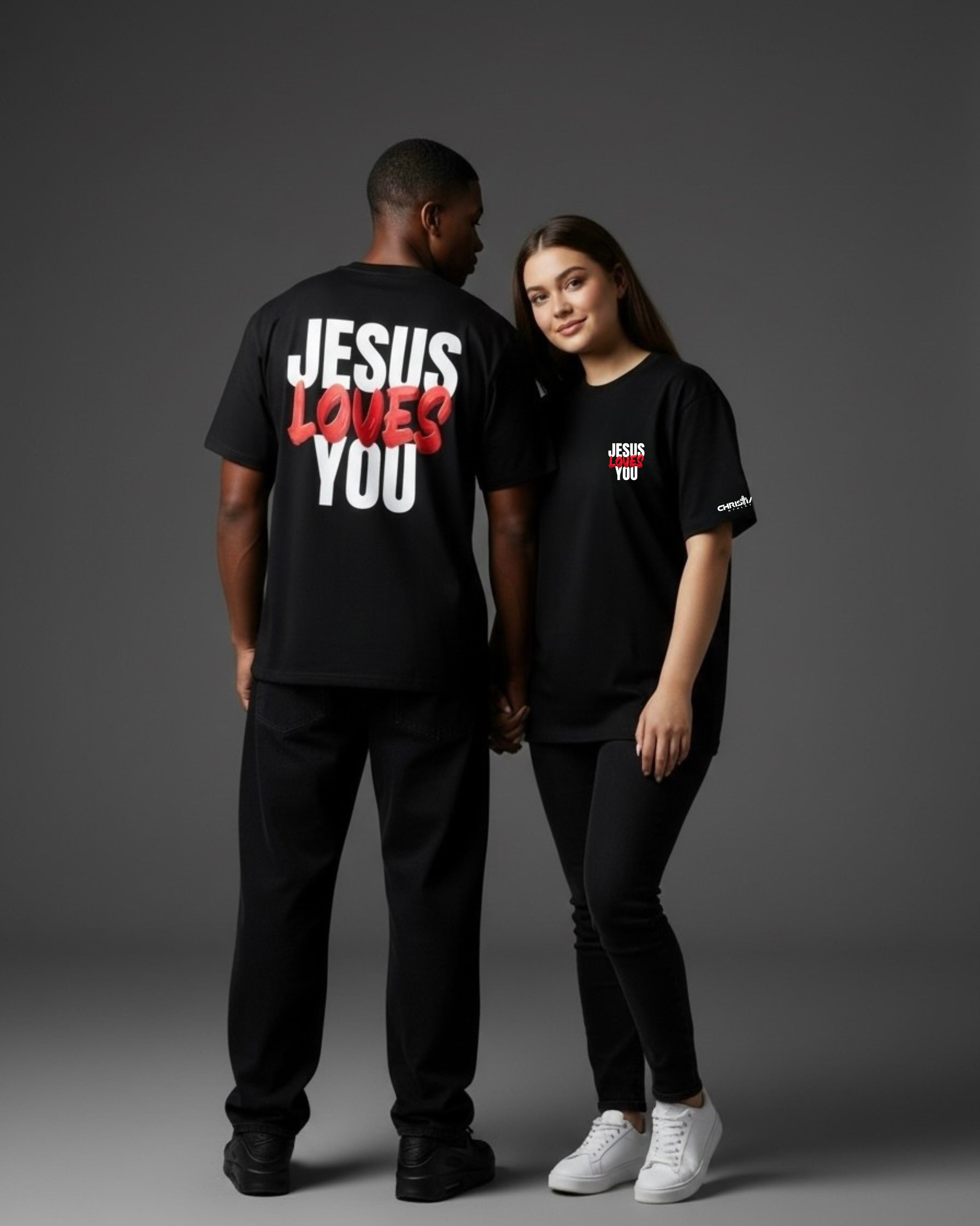 Image of Jesus Loves You Tee ‘Black’
