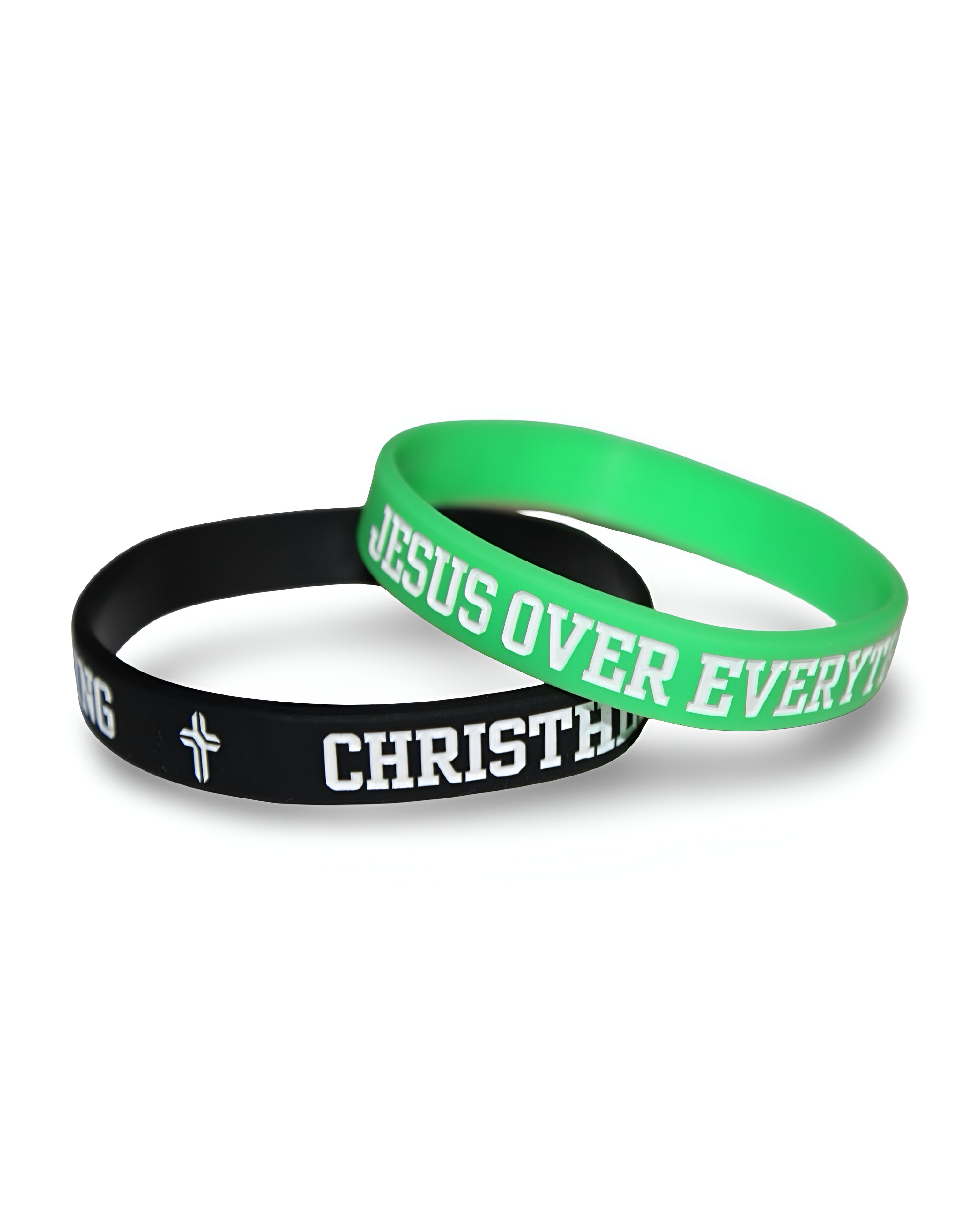Image of Jesus Over Everything Silicon Wristbands 2-Pack