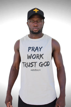 Collection of ‘Pray, Work, Trust God’ Tank Top in a gallery layout
