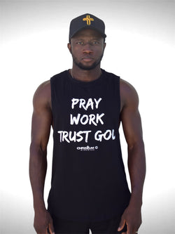 Collection of ‘Pray, Work, Trust God’ Tank Top in a gallery layout