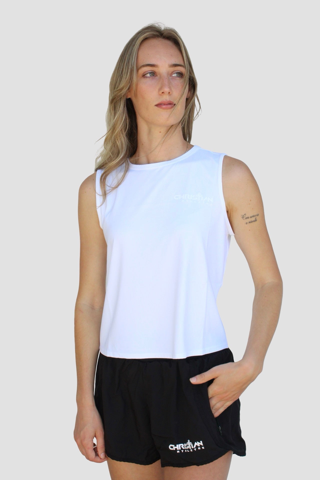 Collection of Women’s Performance Tank “White” in a gallery layout