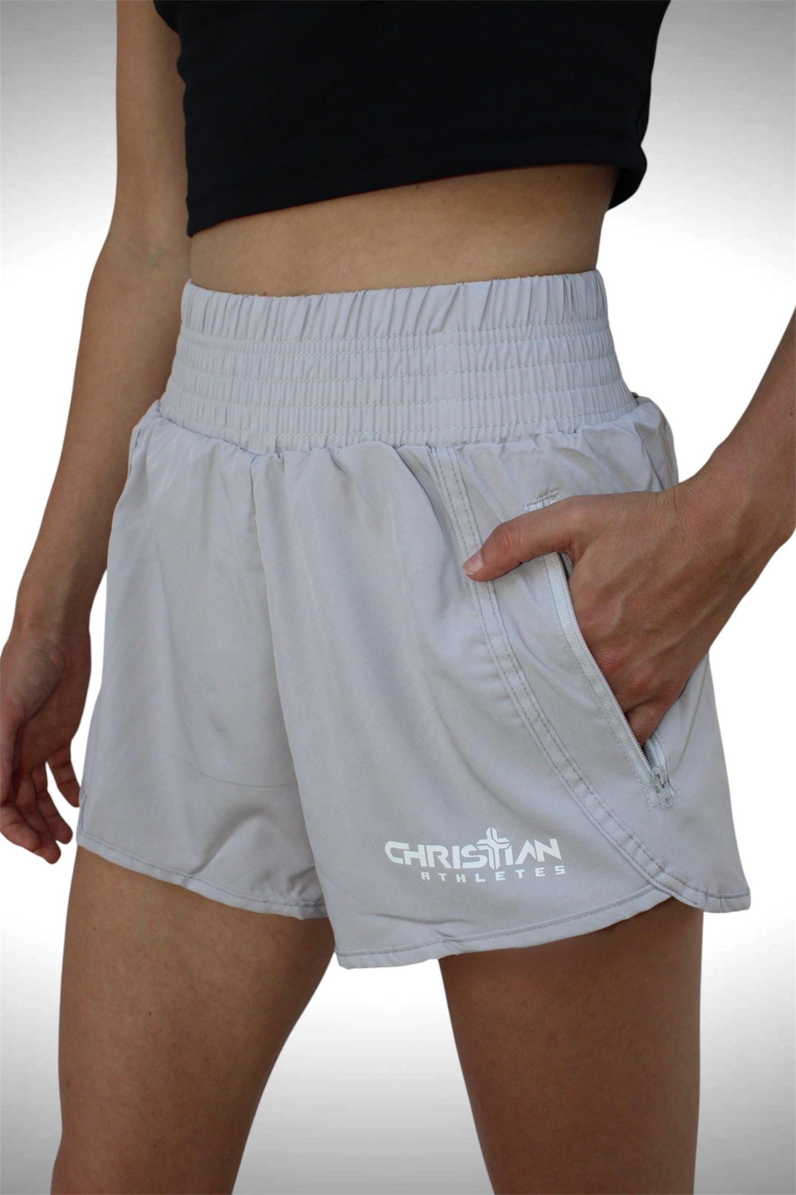 Collection of Women’s High Waist Running Shorts in a gallery layout