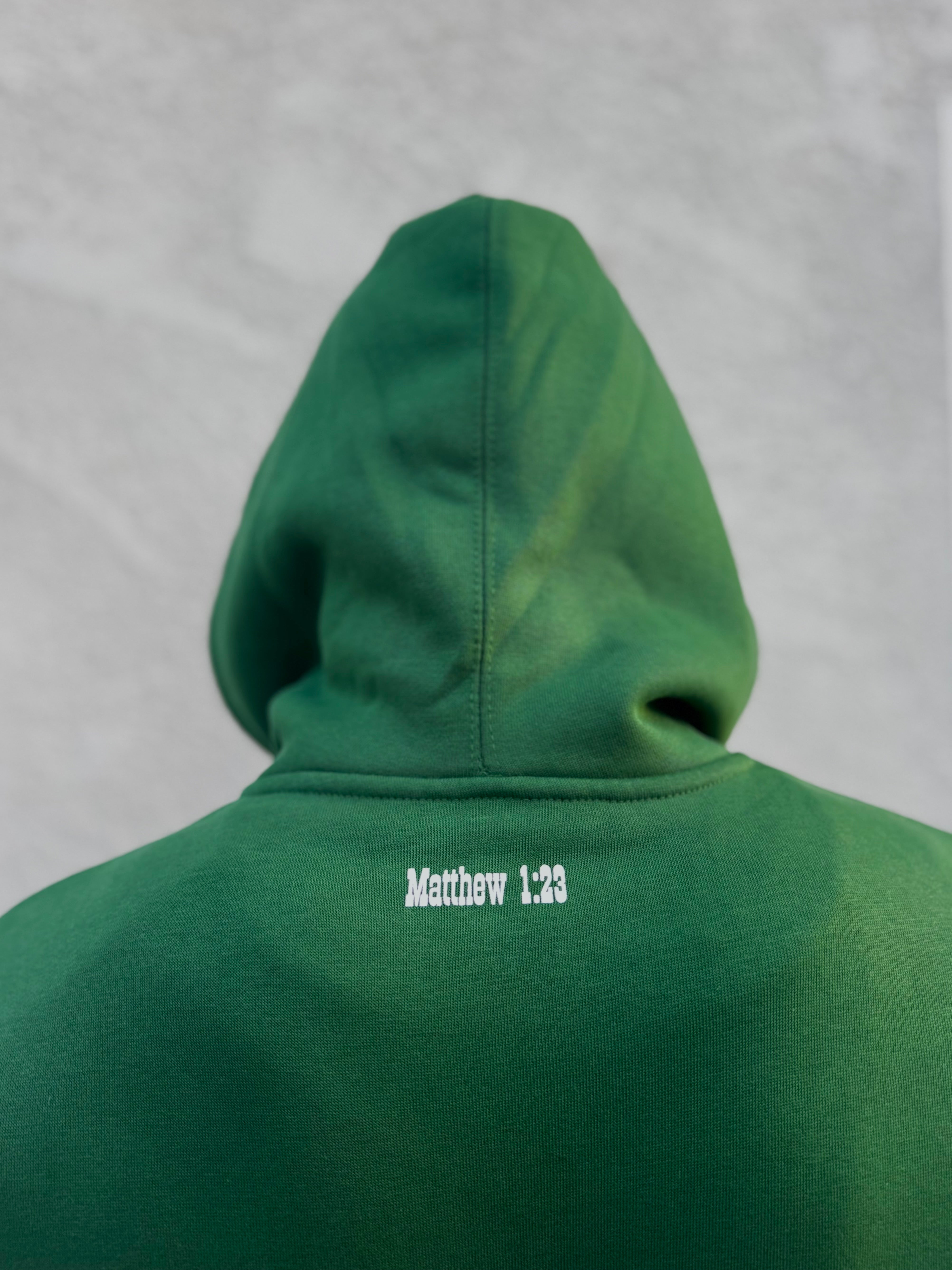 Image of Emmanuel God With Us Heavy Hoodie ‘Forest Green’