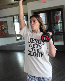 Collection of Jesus Gets The Glory Tee Beige (Made for the bold in Christ) in a gallery layout
