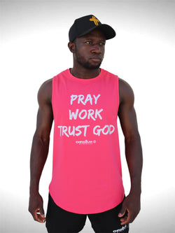 Collection of ‘Pray, Work, Trust God’ Tank Top in a gallery layout