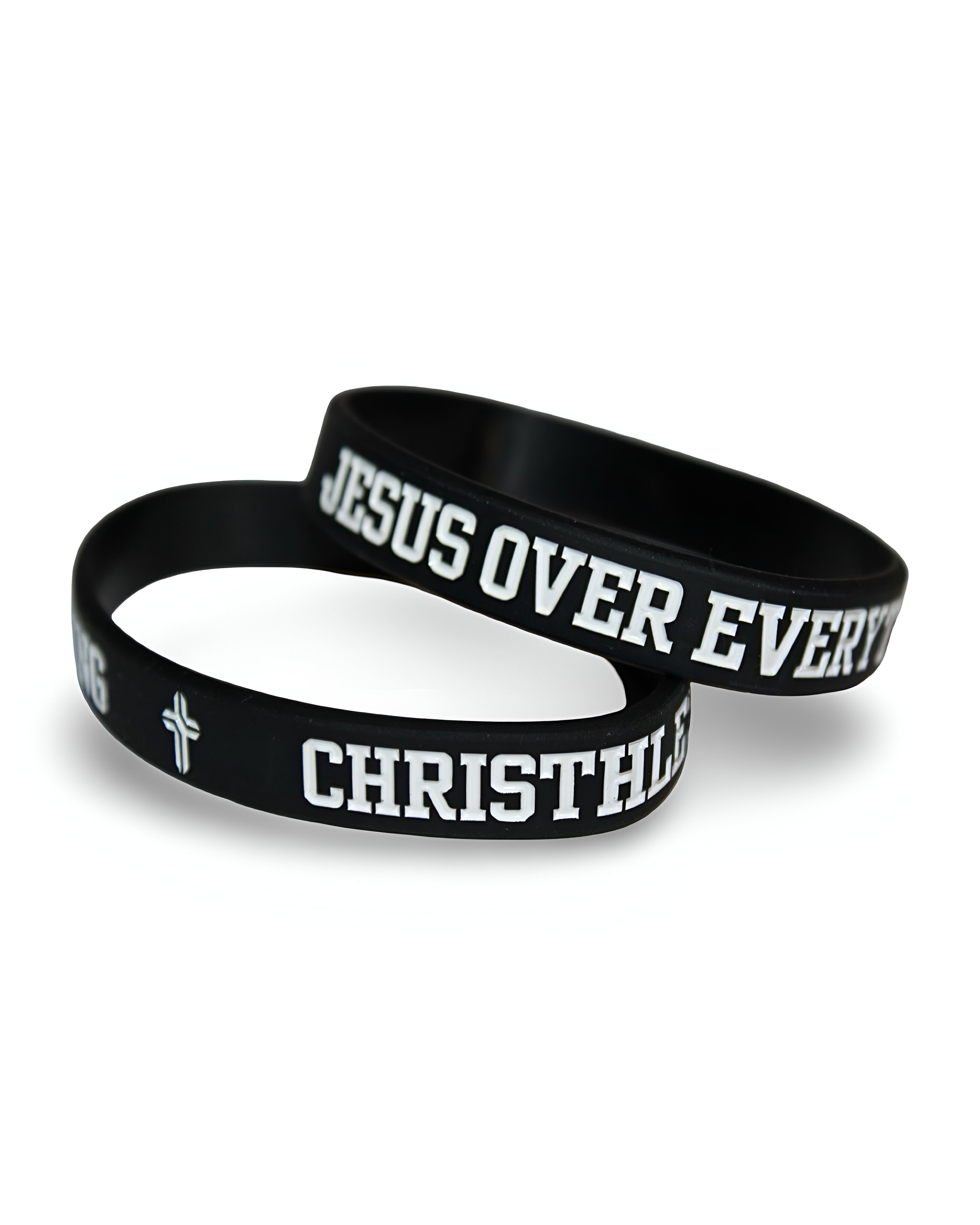 Jesus Over Everything Silicon Wristbands 2-Pack