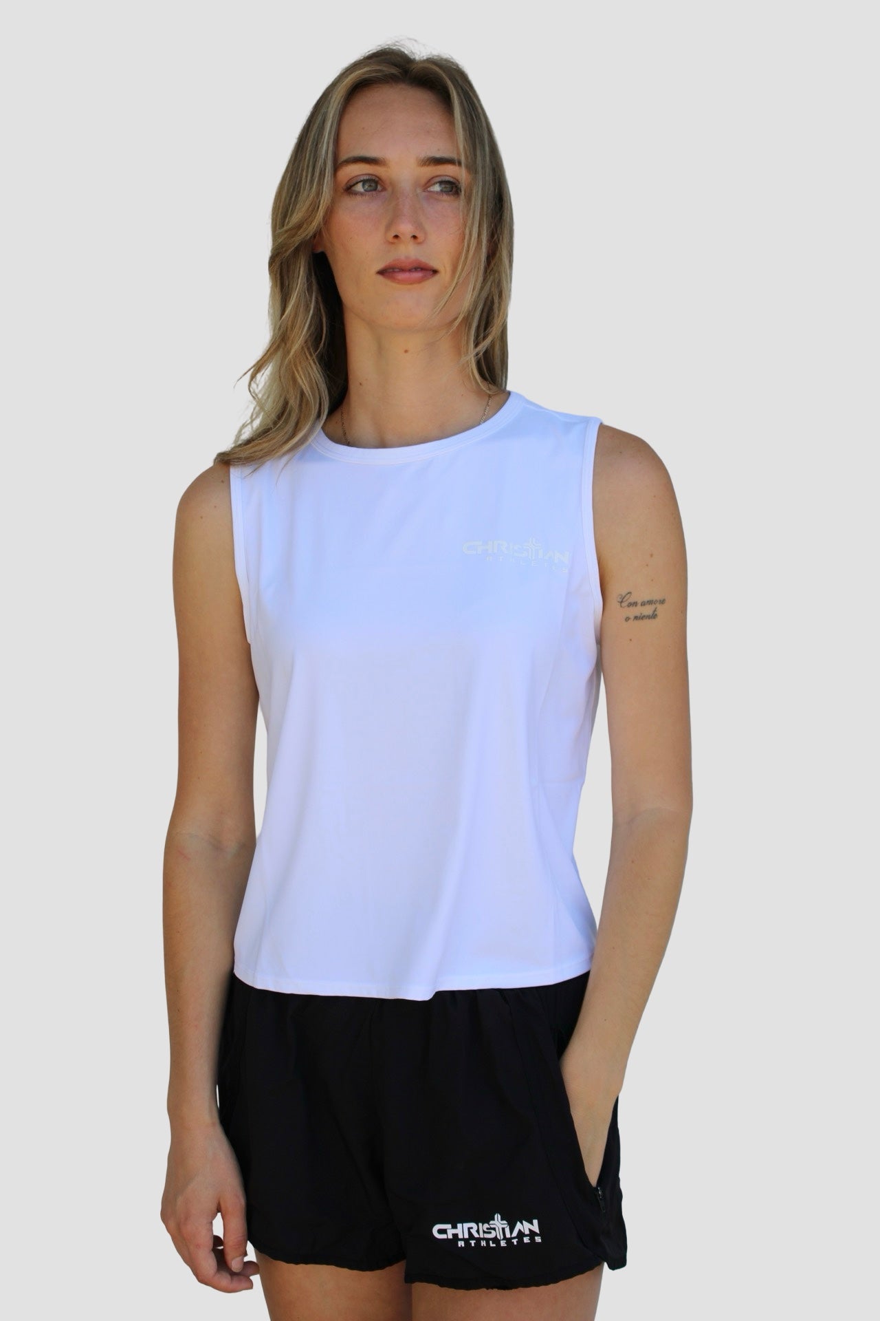 Collection of Women’s Performance Tank “White” in a gallery layout