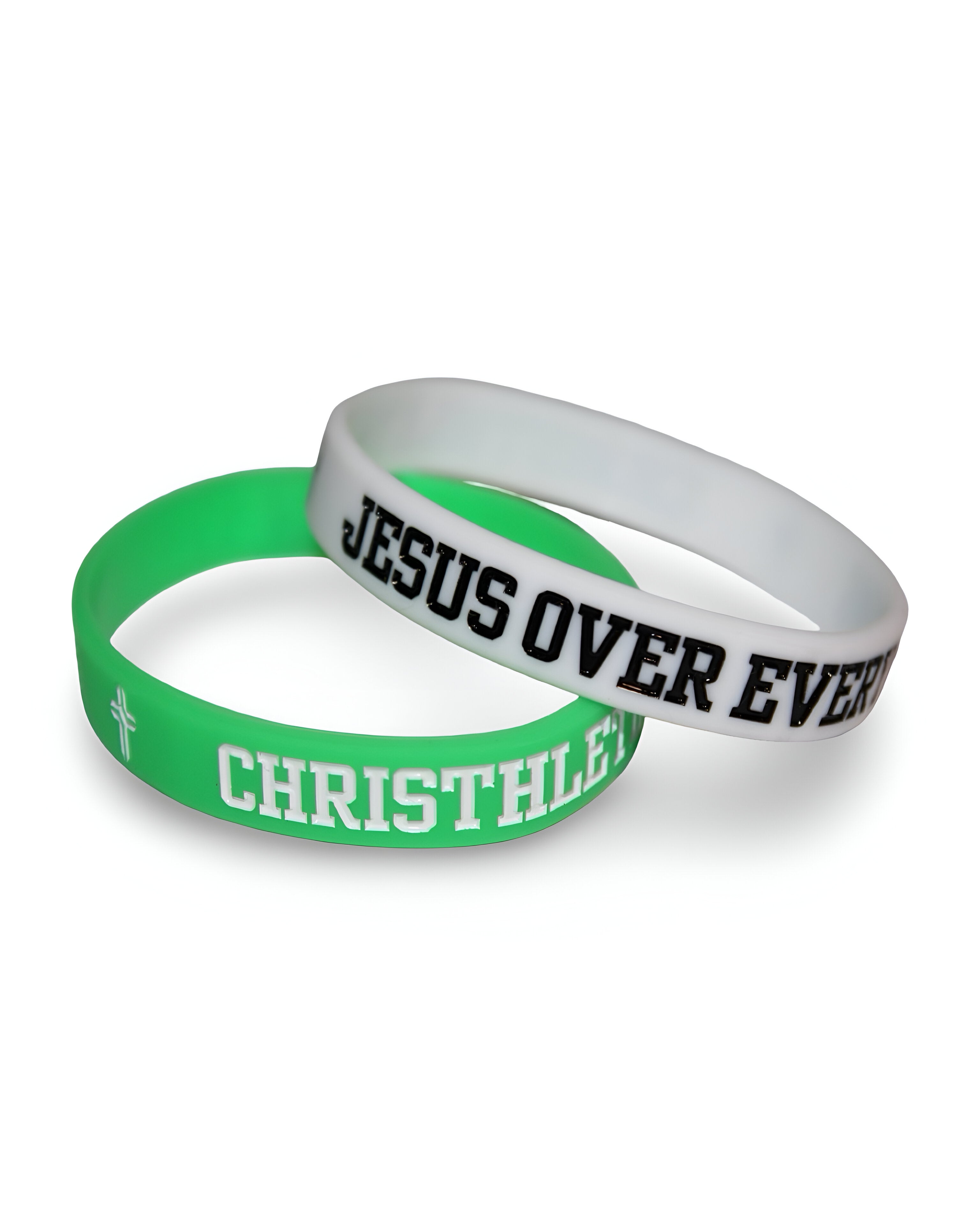 Image of Jesus Over Everything Silicon Wristbands 2-Pack