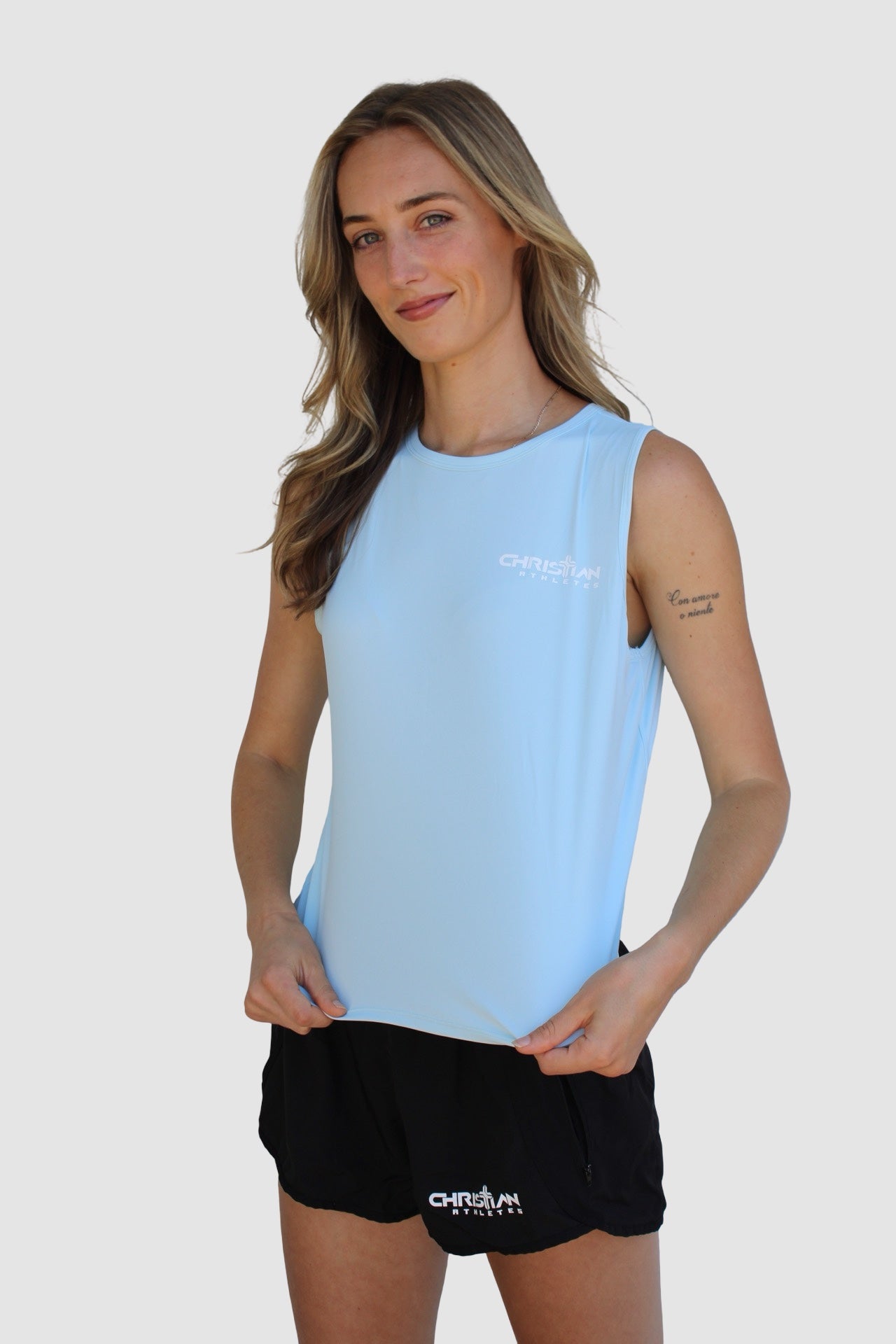 Collection of Women’s Performance Tank “Sky Blue” in a gallery layout
