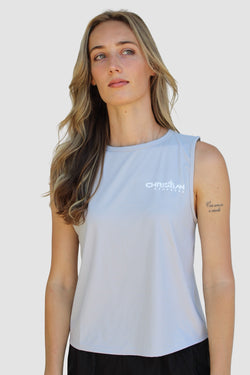 Collection of Women’s Performance Tank “Gray” in a gallery layout