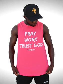 Collection of ‘Pray, Work, Trust God’ Tank Top in a gallery layout