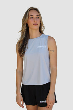 Collection of Women’s Performance Tank “Gray” in a gallery layout