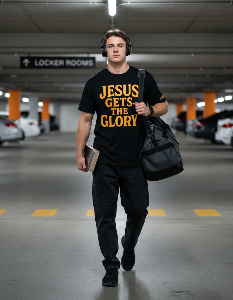Image of Jesus Gets The Glory Tee Black (Made for the bold in Christ)
