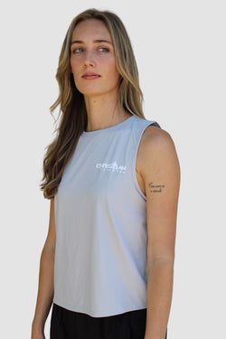 Collection of Women’s Performance Tank “Gray” in a gallery layout