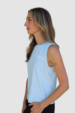 Collection of Women’s Performance Tank “Sky Blue” in a gallery layout