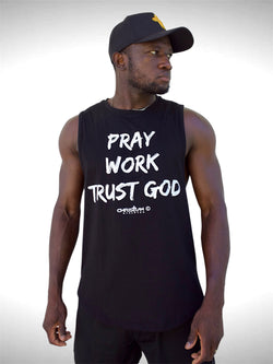 Collection of ‘Pray, Work, Trust God’ Tank Top in a gallery layout