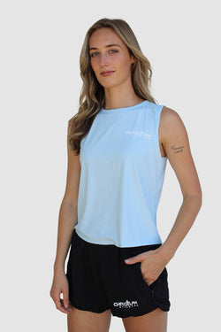 Collection of Women’s Performance Tank “Sky Blue” in a gallery layout
