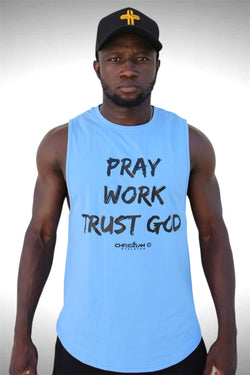 Collection of ‘Pray, Work, Trust God’ Tank Top in a gallery layout