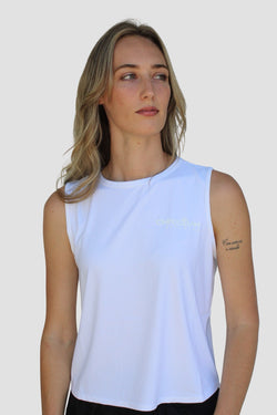 Collection of Women’s Performance Tank “White” in a gallery layout