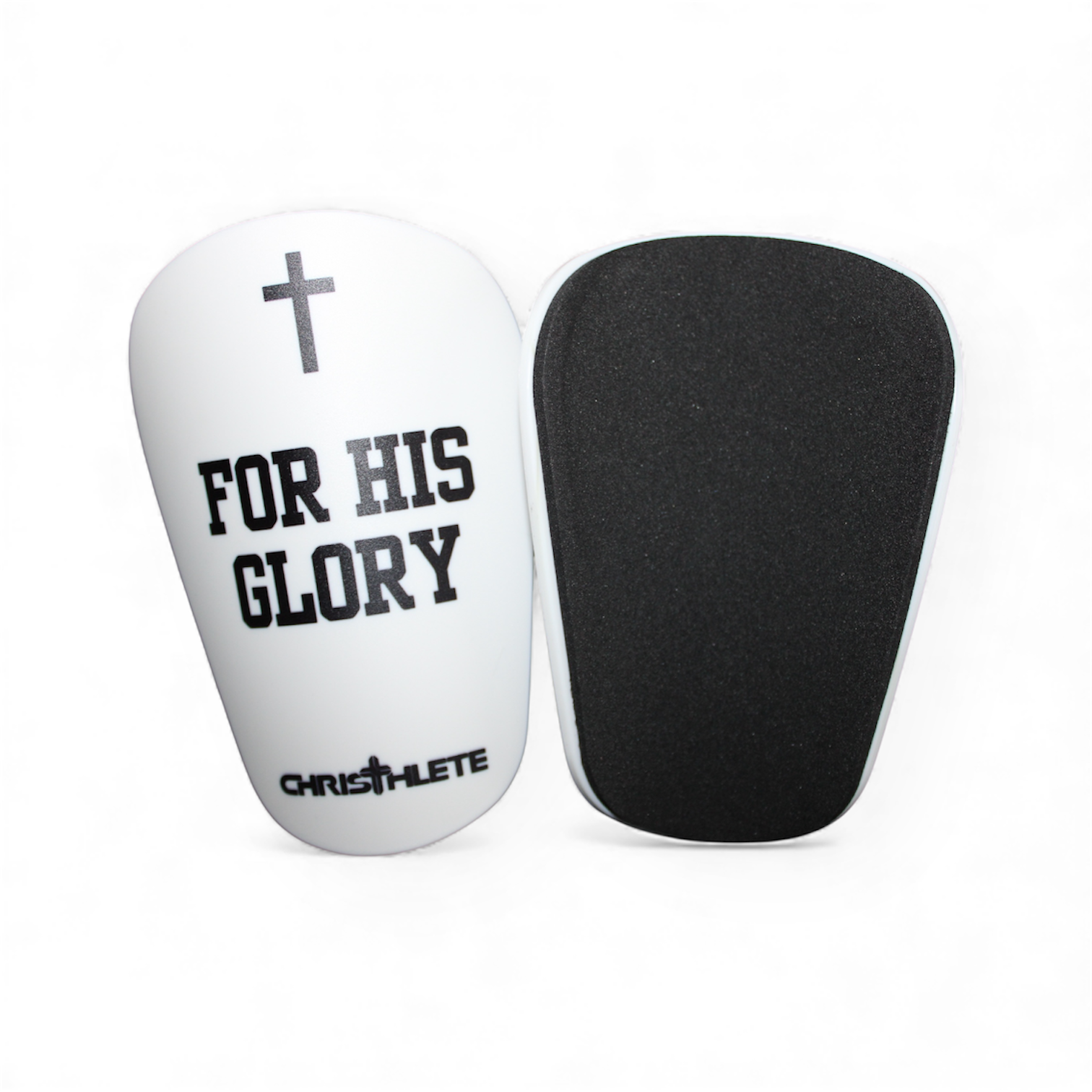 Image of For His Glory Soccer Shin Pads - White