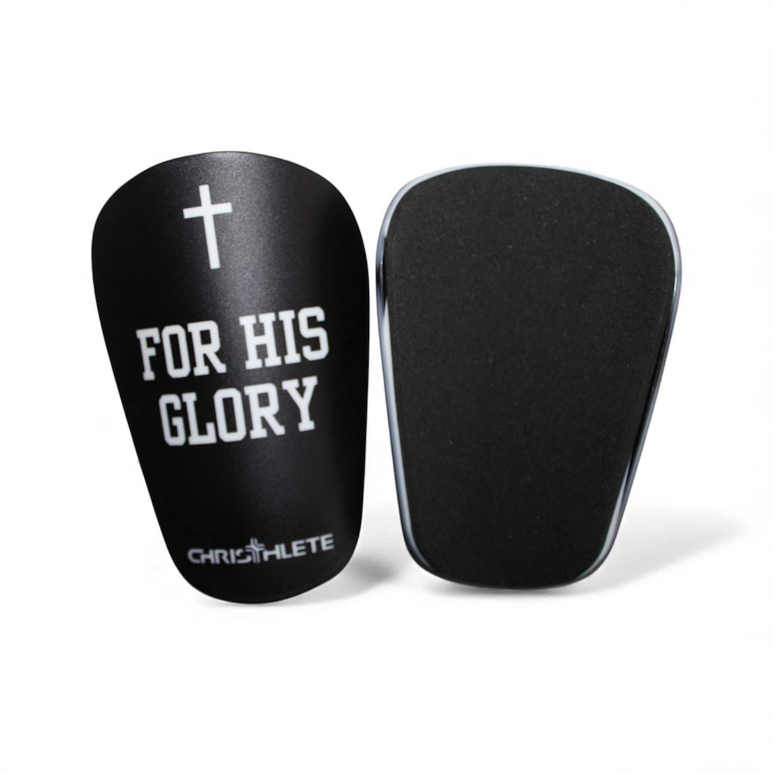 Image of For His Glory Soccer Shin Pads - Black