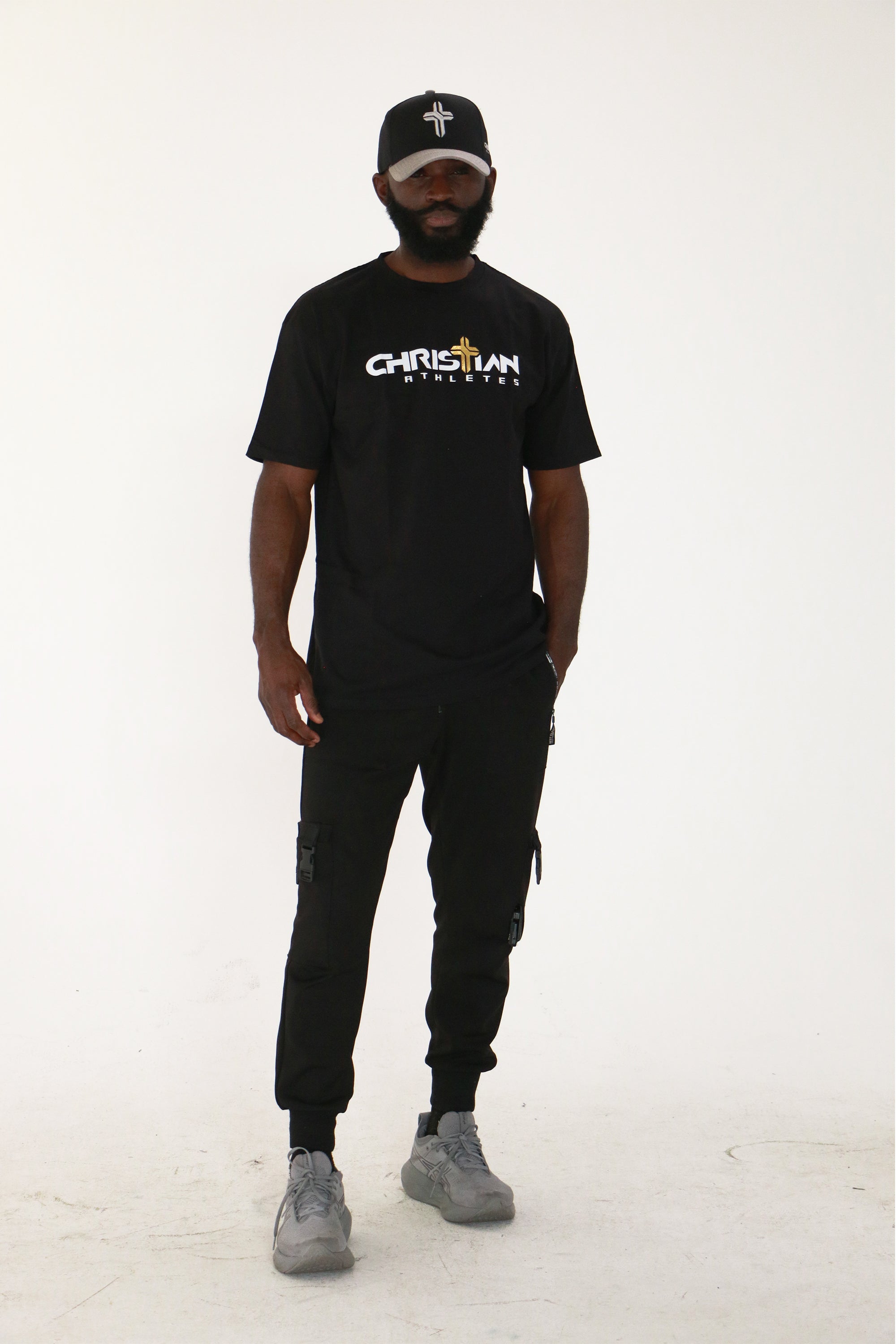 Collection of Christian Athletes Logo T-shirt Black in a gallery layout