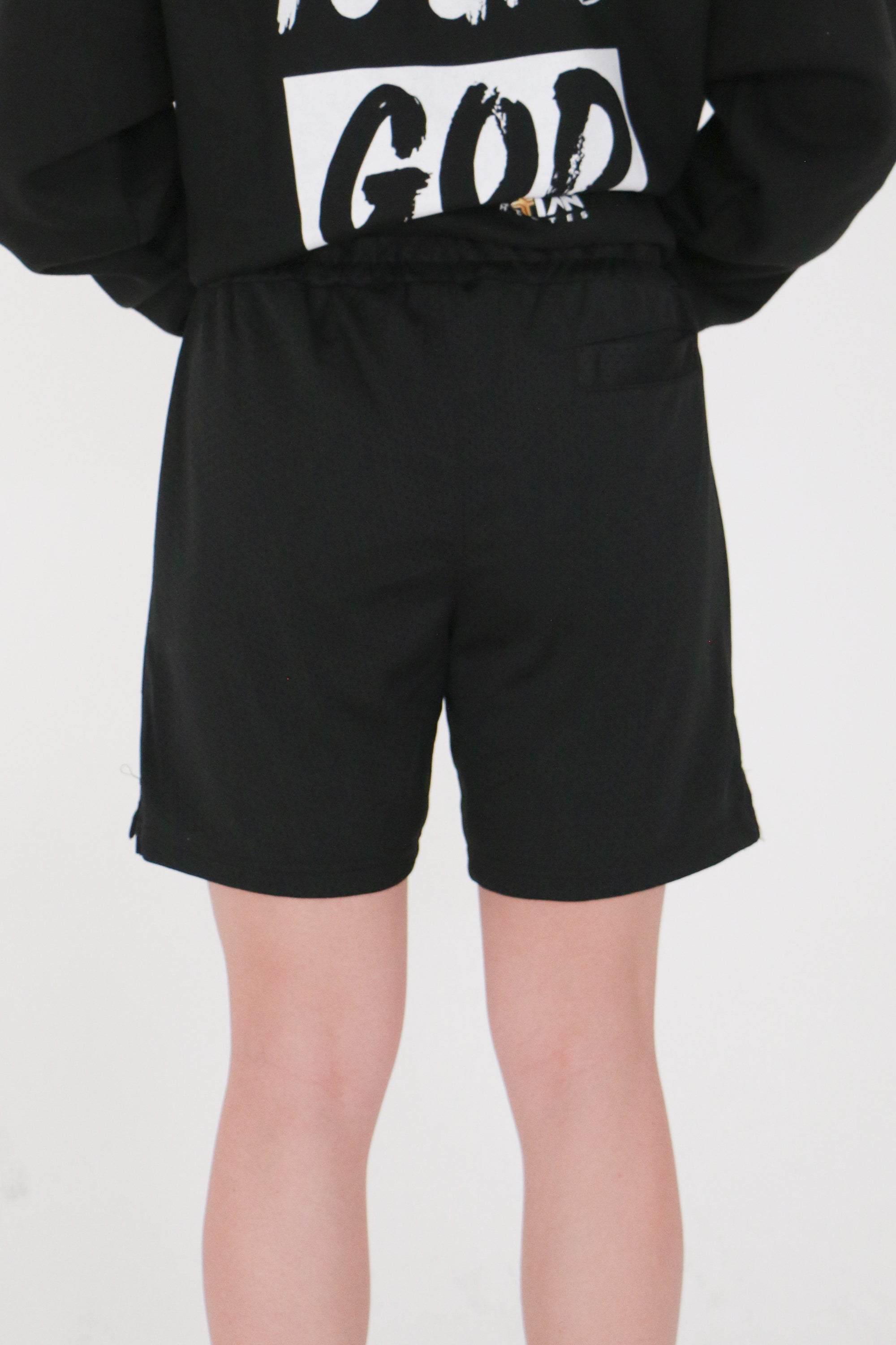 Collection of Women's Mesh Shorts Black in a gallery layout