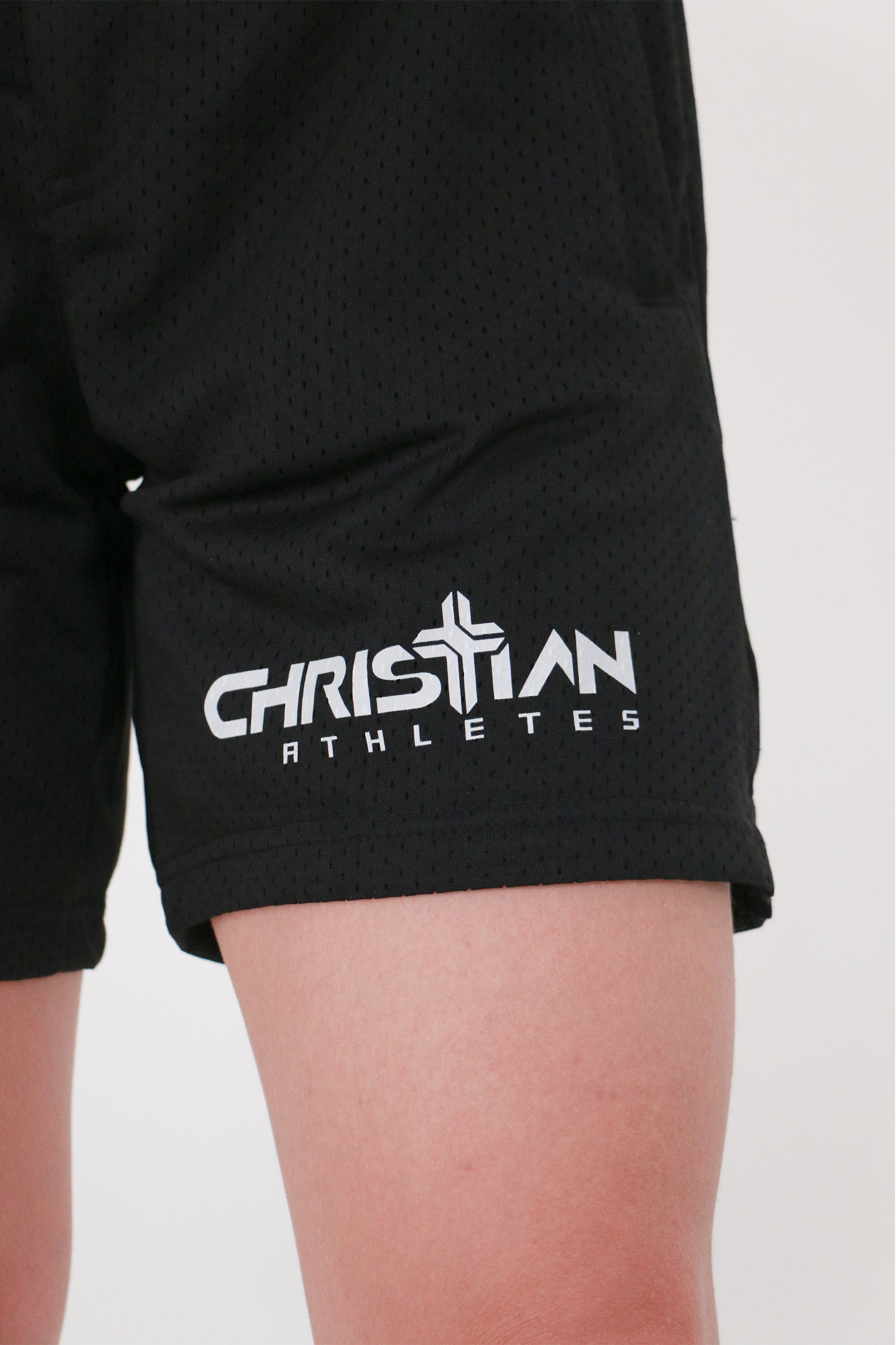 Collection of Women's Mesh Shorts Black in a gallery layout