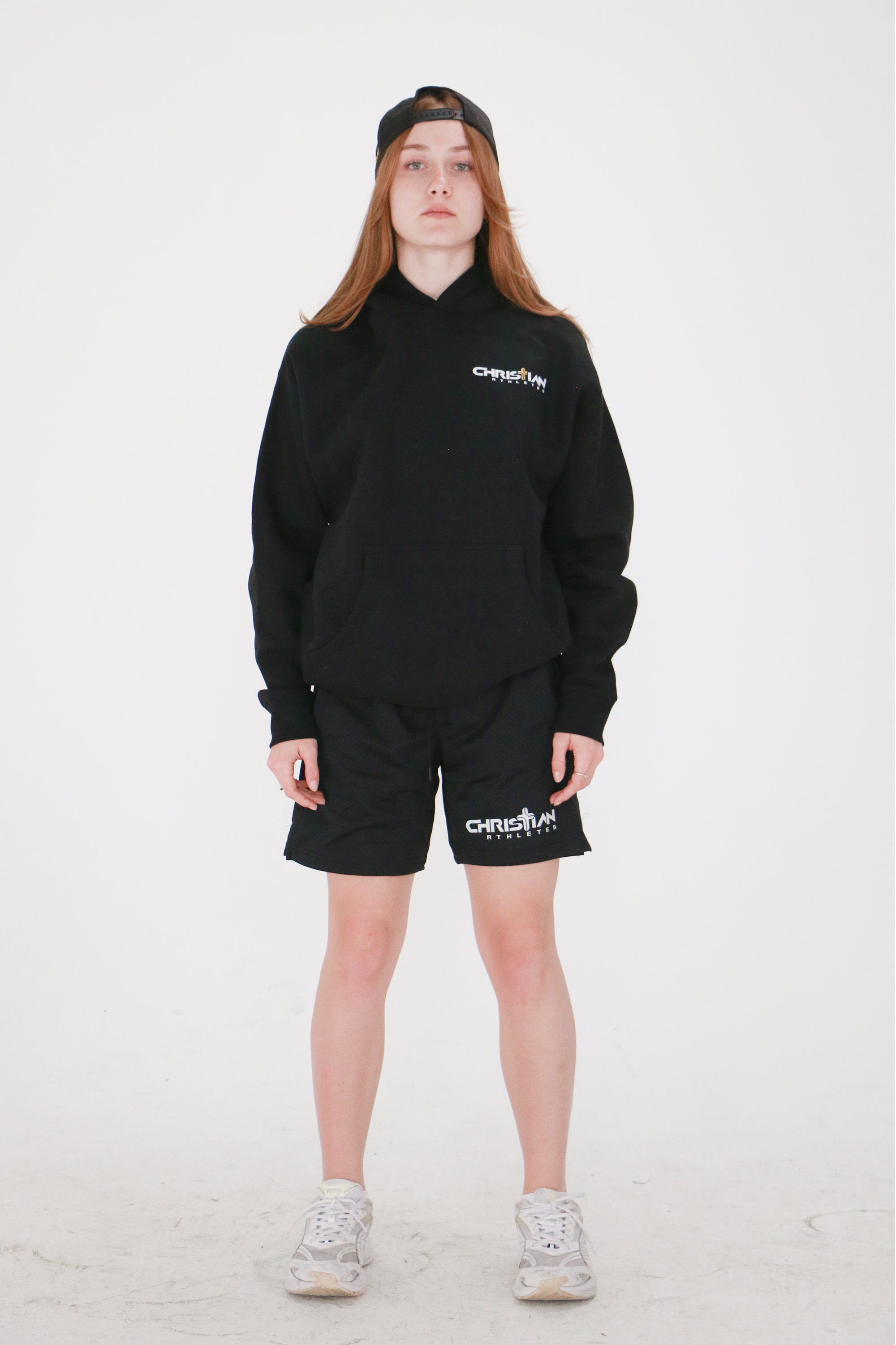 Image of Just Here To Give God Glory Oversized Hoodie Black