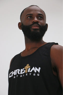 Collection of Christian Athletes Logo Tank Top Black in a gallery layout