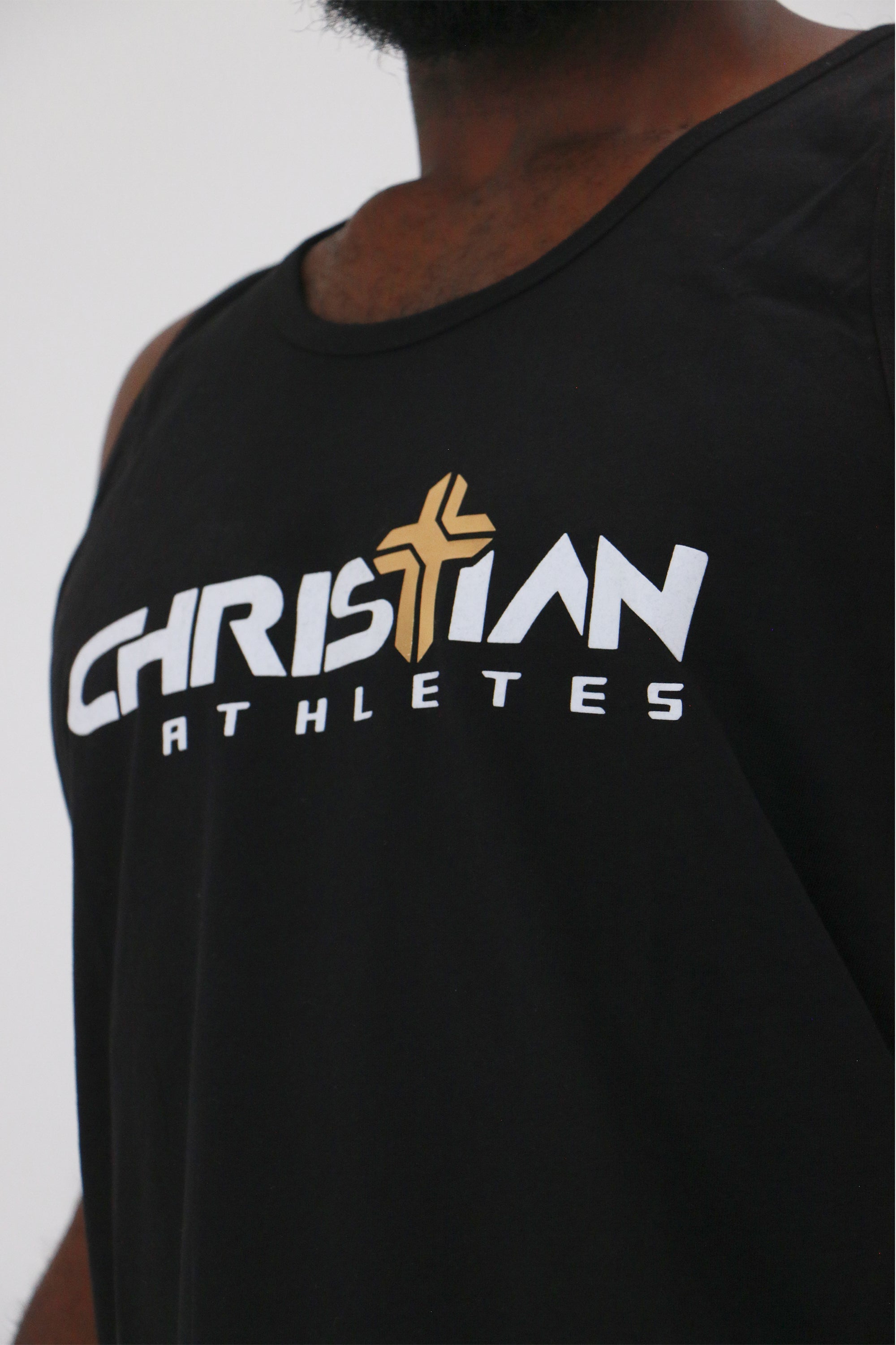 Collection of Christian Athletes Logo Tank Top Black in a gallery layout