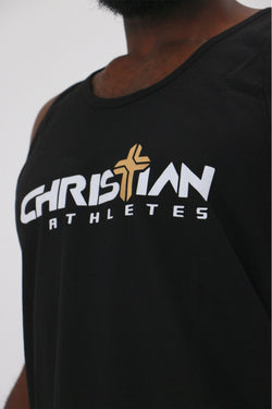 Collection of Christian Athletes Logo Tank Top Black in a gallery layout