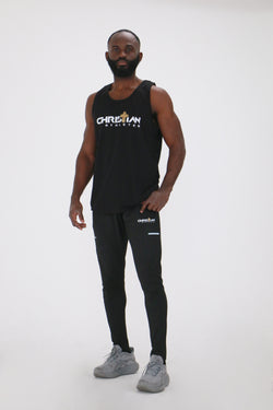 Collection of Men's Performance Joggers Black in a gallery layout