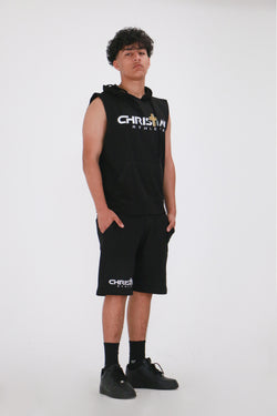 Collection of Men's Fleece Shorts Black in a gallery layout