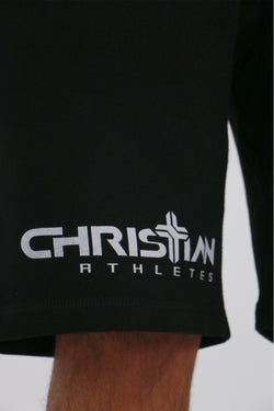 Collection of Men's Fleece Shorts Black in a gallery layout